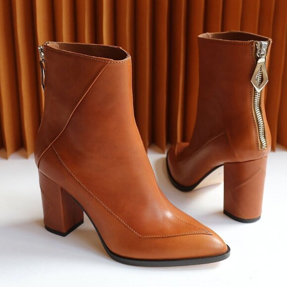 $495 SYLVEN NEW YORK Almasi Leather Block Heel Boot (Women) - Picture 4 of 6